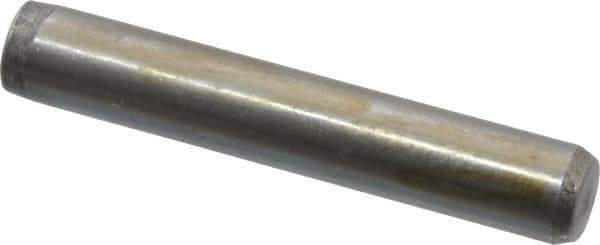 Made in USA - 1/4" Diam x 1-1/2" Pin Length 416 Stainless Steel Precision Dowel Pin - Passivated Finish, C 36-42 Hardness, 2 Beveled End - Eagle Tool & Supply