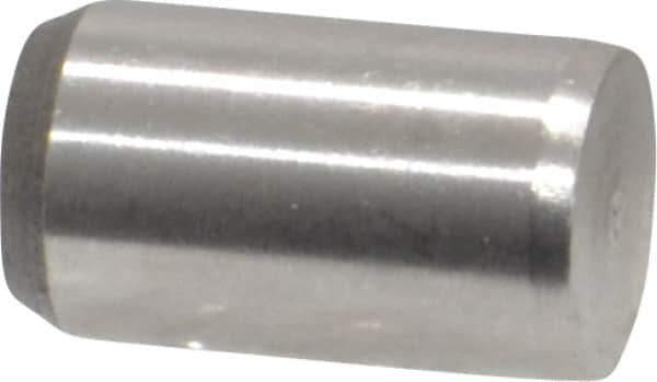 Made in USA - 1/4" Diam x 7/16" Pin Length 416 Stainless Steel Precision Dowel Pin - Passivated Finish, C 36-42 Hardness, 2 Beveled End - Eagle Tool & Supply