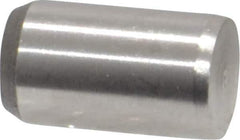 Made in USA - 1/4" Diam x 7/16" Pin Length 416 Stainless Steel Precision Dowel Pin - Passivated Finish, C 36-42 Hardness, 2 Beveled End - Eagle Tool & Supply