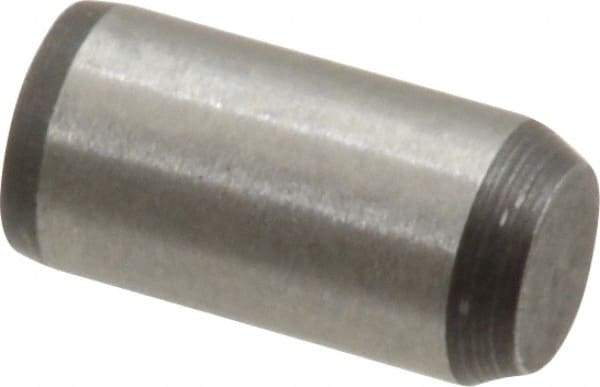 Made in USA - 1/4" Diam x 1/2" Pin Length 416 Stainless Steel Precision Dowel Pin - Passivated Finish, C 36-42 Hardness, 2 Beveled End - Eagle Tool & Supply