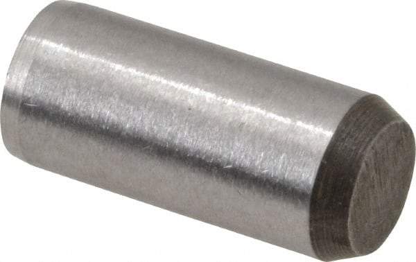 Made in USA - 1/4" Diam x 9/16" Pin Length 416 Stainless Steel Precision Dowel Pin - Passivated Finish, C 36-42 Hardness, 2 Beveled End - Eagle Tool & Supply