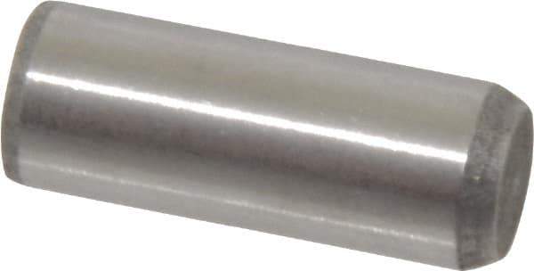 Made in USA - 3/8" Diam x 1" Pin Length 416 Stainless Steel Precision Dowel Pin - Passivated Finish, C 36-42 Hardness, 2 Beveled End - Eagle Tool & Supply
