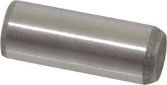 Made in USA - 3/8" Diam x 1" Pin Length 416 Stainless Steel Precision Dowel Pin - Passivated Finish, C 36-42 Hardness, 2 Beveled End - Eagle Tool & Supply