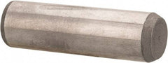 Made in USA - 3/8" Diam x 1-1/4" Pin Length 416 Stainless Steel Precision Dowel Pin - Passivated Finish, C 36-42 Hardness, 2 Beveled End - Eagle Tool & Supply