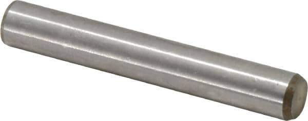 Made in USA - 3/8" Diam x 2-1/2" Pin Length 416 Stainless Steel Precision Dowel Pin - Passivated Finish, C 36-42 Hardness, 2 Beveled End - Eagle Tool & Supply