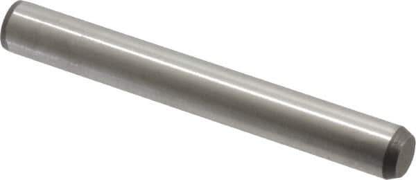 Made in USA - 3/8" Diam x 3" Pin Length 416 Stainless Steel Precision Dowel Pin - Passivated Finish, C 36-42 Hardness, 2 Beveled End - Eagle Tool & Supply