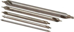 Keo - 5 Piece, #1 to 5, Plain Edge, High Speed Steel Combo Drill & Countersink Set - 60° Incl Angle - Eagle Tool & Supply