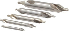 Keo - 5 Piece, #1 to 5, Plain Edge, Cobalt Combo Drill & Countersink Set - 60° Incl Angle - Eagle Tool & Supply