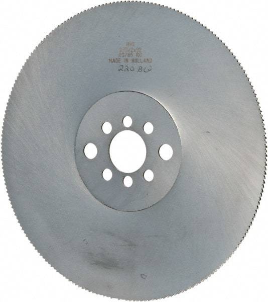 Kinkelder Saw - 225mm Blade Diam, 220 Teeth, High Speed Steel Cold Saw Blade - 32mm Arbor Hole Diam, 2mm Blade Thickness - Eagle Tool & Supply