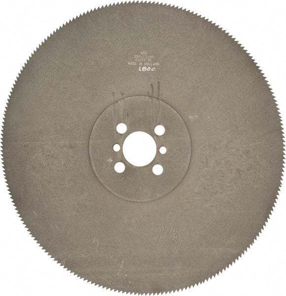 Kinkelder Saw - 350mm Blade Diam, 180 Teeth, High Speed Steel Cold Saw Blade - 40mm Arbor Hole Diam, 2.5mm Blade Thickness - Eagle Tool & Supply