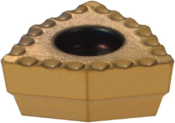 Komet - WOEX05T304 03 Grade BK8425 Carbide Indexable Drill Insert - TiAlN/TiN Finish, Trigon, 8mm Inscribed Circle - Eagle Tool & Supply