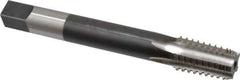 Hertel - 1/2-14 NPT, 5 Flute, High Speed Steel, Extension Pipe Tap - 6" OAL, 1-3/8" Thread Length - Eagle Tool & Supply