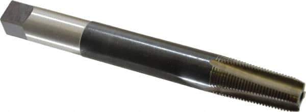 Hertel - 3/8-18 NPT, 4 Flute, Plug Chamfer, Bright Finish, High Speed Steel, Extension Pipe Tap - 6" OAL, 1-1/16" Thread Length - Eagle Tool & Supply
