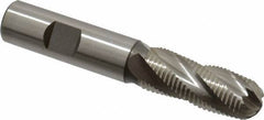 Hertel - 5/8" Diam, Fine Pitch, 1-5/8" LOC, 4 Flute Cobalt Roughing Ball End Mill - Uncoated, 3-3/4" OAL, 5/8" Shank Diam, Single End, Centercutting, 30° Helix - Eagle Tool & Supply
