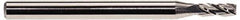 Accupro - 0.02", 0.06" LOC, 1/8" Shank Diam, 1-1/2" OAL, 2 Flute, Solid Carbide Square End Mill - Single End, Uncoated, Spiral Flute, 30° Helix, Centercutting, Series Miniature - Eagle Tool & Supply