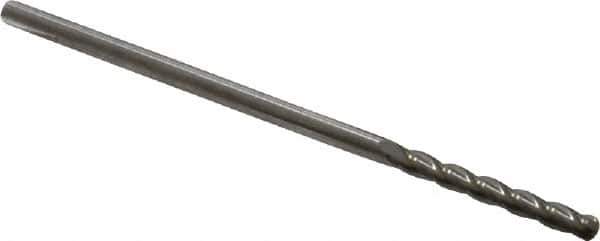 Hertel - 5/8", 3/4" LOC, 5/8" Shank Diam, 3" OAL, 4 Flute, Solid Carbide Square End Mill - Single End, Uncoated, Spiral Flute, 30° Helix, Centercutting, Right Hand Cut, Right Hand Flute - Eagle Tool & Supply