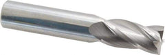 Hertel - 5/8", 1-1/4" LOC, 5/8" Shank Diam, 3-1/2" OAL, 4 Flute, Solid Carbide Square End Mill - Single End, Uncoated, Spiral Flute, 30° Helix, Centercutting, Right Hand Cut, Right Hand Flute - Eagle Tool & Supply