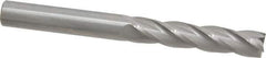 Hertel - 5/8", 3" LOC, 5/8" Shank Diam, 6" OAL, 4 Flute, Solid Carbide Square End Mill - Single End, Uncoated, Spiral Flute, 30° Helix, Centercutting, Right Hand Cut, Right Hand Flute - Eagle Tool & Supply
