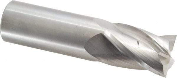 Hertel - 1", 1-1/2" LOC, 1" Shank Diam, 4" OAL, 4 Flute, Solid Carbide Square End Mill - Single End, Uncoated, Spiral Flute, 30° Helix, Centercutting, Right Hand Cut, Right Hand Flute - Eagle Tool & Supply