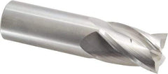 Hertel - 1", 1-1/2" LOC, 1" Shank Diam, 4" OAL, 4 Flute, Solid Carbide Square End Mill - Single End, Uncoated, Spiral Flute, 30° Helix, Centercutting, Right Hand Cut, Right Hand Flute - Eagle Tool & Supply