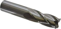 Hertel - 1", 2-1/4" LOC, 1" Shank Diam, 5" OAL, 4 Flute, Solid Carbide Square End Mill - Single End, Uncoated, Spiral Flute, 30° Helix, Centercutting, Right Hand Cut, Right Hand Flute - Eagle Tool & Supply