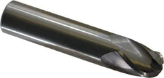 Hertel - 5/8" Diam, 3/4" LOC, 4 Flute Solid Carbide Ball End Mill - Uncoated, Single End, 3" OAL, 5/8" Shank Diam - Eagle Tool & Supply