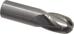 Hertel - 3/4" Diam, 1" LOC, 4 Flute Solid Carbide Ball End Mill - Uncoated, Single End, 3" OAL, 3/4" Shank Diam - Eagle Tool & Supply