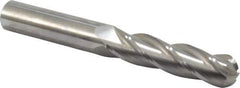 Hertel - 1/2" Diam, 2" LOC, 4 Flute Solid Carbide Ball End Mill - Uncoated, Single End, 4" OAL, 1/2" Shank Diam - Eagle Tool & Supply