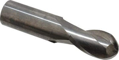 Hertel - 7/8" Diam, 1-1/2" LOC, 4 Flute Solid Carbide Ball End Mill - Uncoated, Single End, 4" OAL, 7/8" Shank Diam - Eagle Tool & Supply