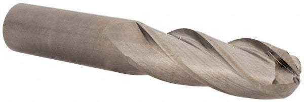 Hertel - 1" Diam, 3" LOC, 4 Flute Solid Carbide Ball End Mill - Uncoated, Single End, 6" OAL, 1" Shank Diam - Eagle Tool & Supply