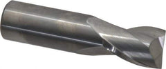 Hertel - 3/4", 1" LOC, 3/4" Shank Diam, 3" OAL, 2 Flute, Solid Carbide Square End Mill - Single End, Uncoated, Spiral Flute, 30° Helix, Centercutting, Right Hand Cut - Eagle Tool & Supply