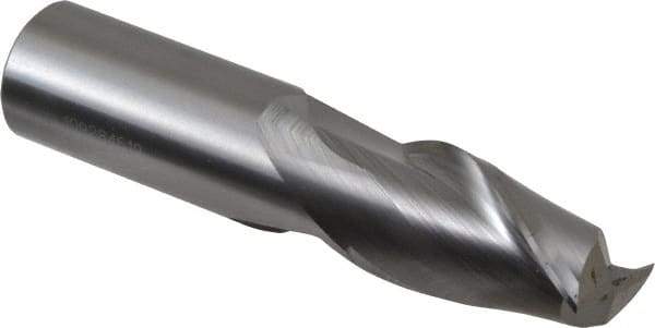 Hertel - 7/8", 1-1/2" LOC, 7/8" Shank Diam, 4" OAL, 2 Flute, Solid Carbide Square End Mill - Single End, Uncoated, Spiral Flute, 30° Helix, Centercutting, Right Hand Cut - Eagle Tool & Supply