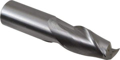 Hertel - 7/8", 1-1/2" LOC, 7/8" Shank Diam, 4" OAL, 2 Flute, Solid Carbide Square End Mill - Single End, Uncoated, Spiral Flute, 30° Helix, Centercutting, Right Hand Cut - Eagle Tool & Supply