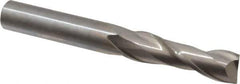 Hertel - 5/8", 2-1/4" LOC, 5/8" Shank Diam, 5" OAL, 2 Flute, Solid Carbide Square End Mill - Single End, Uncoated, Spiral Flute, 30° Helix, Centercutting, Right Hand Cut - Eagle Tool & Supply