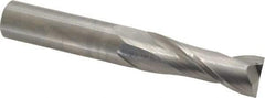 Hertel - 3/4", 2-1/4" LOC, 3/4" Shank Diam, 5" OAL, 2 Flute, Solid Carbide Square End Mill - Single End, Uncoated, Spiral Flute, 30° Helix, Centercutting, Right Hand Cut - Eagle Tool & Supply