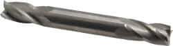Hertel - 1/2", 1" LOC, 1/2" Shank Diam, 4" OAL, 4 Flute, Solid Carbide Square End Mill - Double End, Uncoated, Spiral Flute, 30° Helix, Centercutting, Right Hand Cut - Eagle Tool & Supply