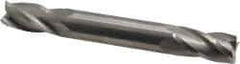 Hertel - 1/2", 1" LOC, 1/2" Shank Diam, 4" OAL, 4 Flute, Solid Carbide Square End Mill - Double End, Uncoated, Spiral Flute, 30° Helix, Centercutting, Right Hand Cut - Eagle Tool & Supply