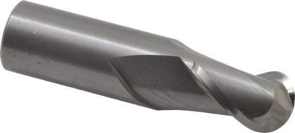Hertel - 3/4" Diam, 1" LOC, 2 Flute Solid Carbide Ball End Mill - Uncoated, Single End, 3" OAL, 3/4" Shank Diam - Eagle Tool & Supply