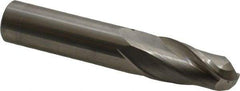 Hertel - 5/8" Diam, 1-1/4" LOC, 2 Flute Solid Carbide Ball End Mill - Uncoated, Single End, 3-1/2" OAL, 5/8" Shank Diam - Eagle Tool & Supply