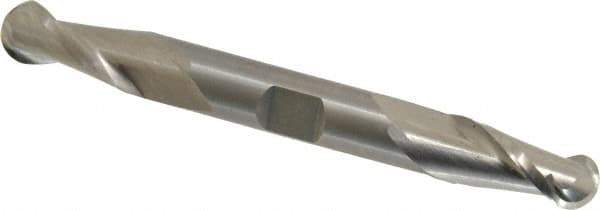 Hertel - 3/8" Diam, 3/4" LOC, 2 Flute Solid Carbide Ball End Mill - Double End, 3-1/2" OAL, 3/8" Shank Diam - Eagle Tool & Supply