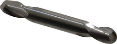 Hertel - 5/16" Diam, 1/2" LOC, 2 Flute Solid Carbide Ball End Mill - Double End, 2-1/2" OAL, 5/16" Shank Diam - Eagle Tool & Supply