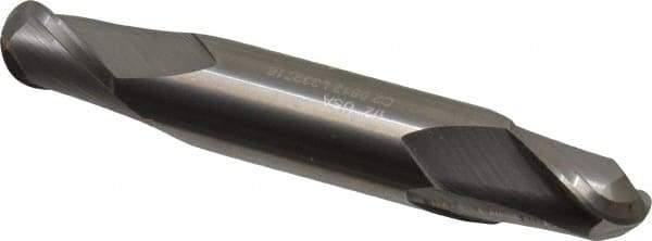 Hertel - 1/2" Diam, 5/8" LOC, 2 Flute Solid Carbide Ball End Mill - Double End, 3" OAL, 1/2" Shank Diam - Eagle Tool & Supply
