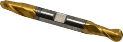 Hertel - 3/8" Diam, 3/4" LOC, 2 Flute Solid Carbide Ball End Mill - TiN Finish, Double End, 3-1/2" OAL, 3/8" Shank Diam - Eagle Tool & Supply