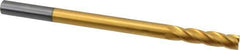 Hertel - 3/8", 1-1/2" LOC, 3/8" Shank Diam, 6" OAL, 4 Flute, Solid Carbide Square End Mill - Single End, TiN Finish, Spiral Flute, 30° Helix, Centercutting, Right Hand Cut, Right Hand Flute - Eagle Tool & Supply
