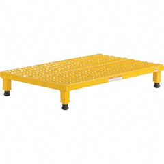 Vestil - 5" High x 24" Wide x 36" Deep, Yellow Step Stand - Steel, 500 Lb Capacity - Eagle Tool & Supply