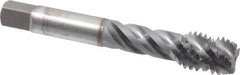 OSG - 9/16-12 UNC 4 Flute Modified Bottoming Spiral Flute Tap - Vanadium High Speed Steel, TiCN Finish, 3-19/32" OAL, Right Hand Flute, Right Hand Thread, H3, Series 290 - Eagle Tool & Supply