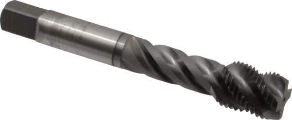 OSG - 9/16-18 UNF 4 Flute Modified Bottoming Spiral Flute Tap - Vanadium High Speed Steel, TiCN Finish, 3-19/32" OAL, Right Hand Flute, Right Hand Thread, H3, Series 290 - Eagle Tool & Supply