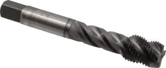 OSG - 9/16-18 UNF 4 Flute Modified Bottoming Spiral Flute Tap - Vanadium High Speed Steel, TiCN Finish, 3-19/32" OAL, Right Hand Flute, Right Hand Thread, H3, Series 290 - Eagle Tool & Supply