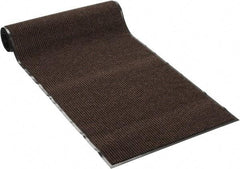 PRO-SAFE - 10 Ft. Long x 3 Ft. Wide, Poly Blended Carpet Surface, Ribbed Entrance Matting - 5/16 Inch Thick, Indoor, Medium Traffic, Vinyl, Brown - Eagle Tool & Supply