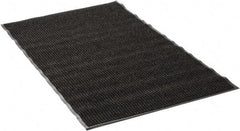 PRO-SAFE - 5 Ft. Long x 3 Ft. Wide, Poly Blended Carpet Surface, Ribbed Entrance Matting - 5/16 Inch Thick, Indoor, Medium Traffic, Vinyl, Black - Eagle Tool & Supply
